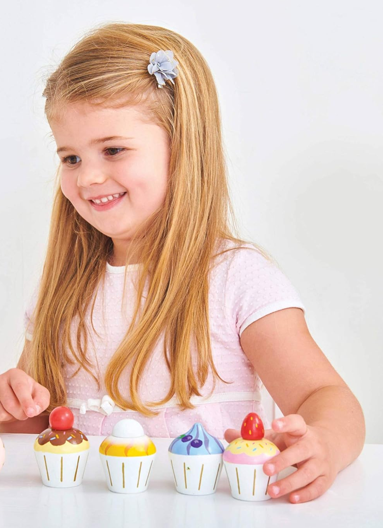 LE TOY VAN cupcake in legno 4 pezzi