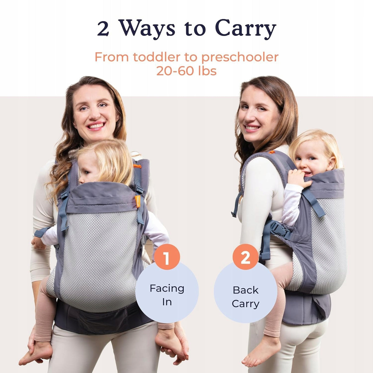 BECO TODDLER portabebés con hebilla 9-27kg malla 3D