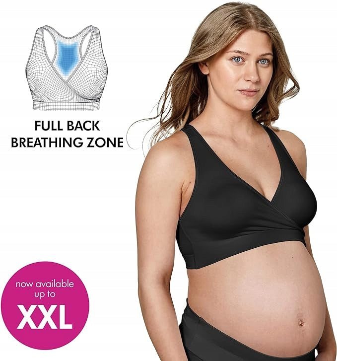 MEDELA KEEP COOL SLEEP biustonosz do karmienia na noc XXL, oddychający stanik ciążowy z pełną strefą oddychania z tyłu