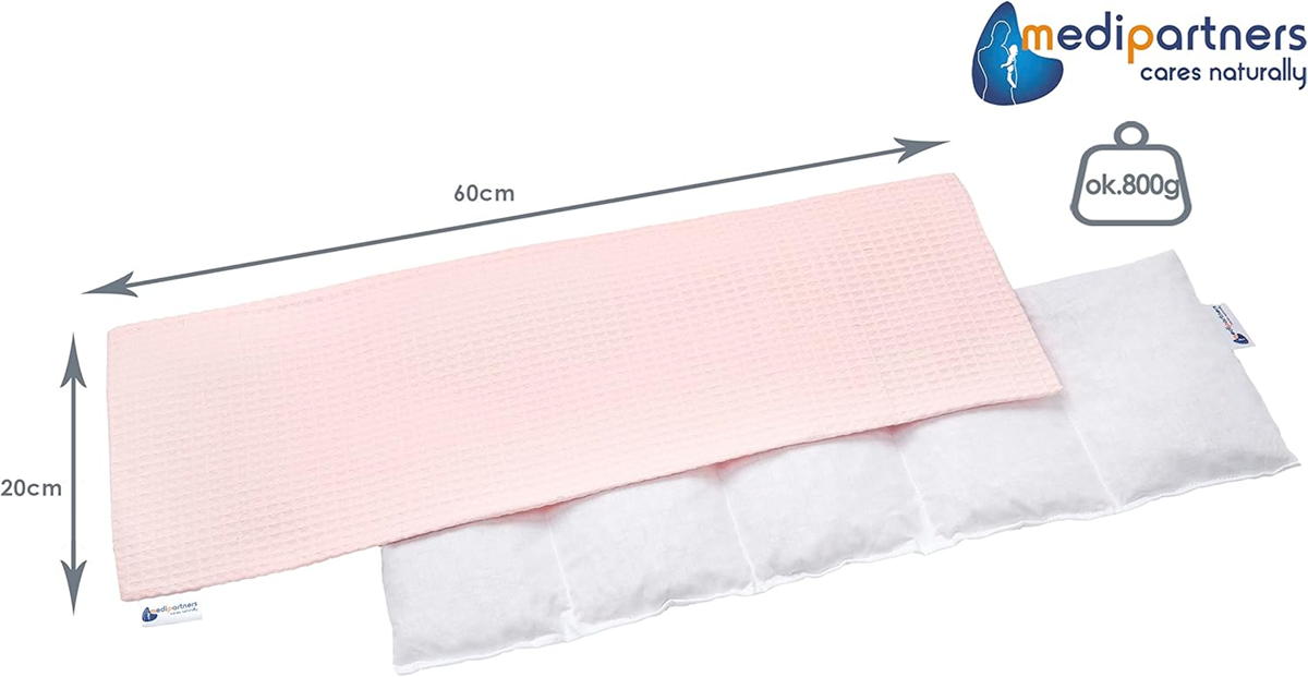 MEDI PARTNERS bawełniany termofor z pestkami wiśni 20x60 cm ciepły i zimny