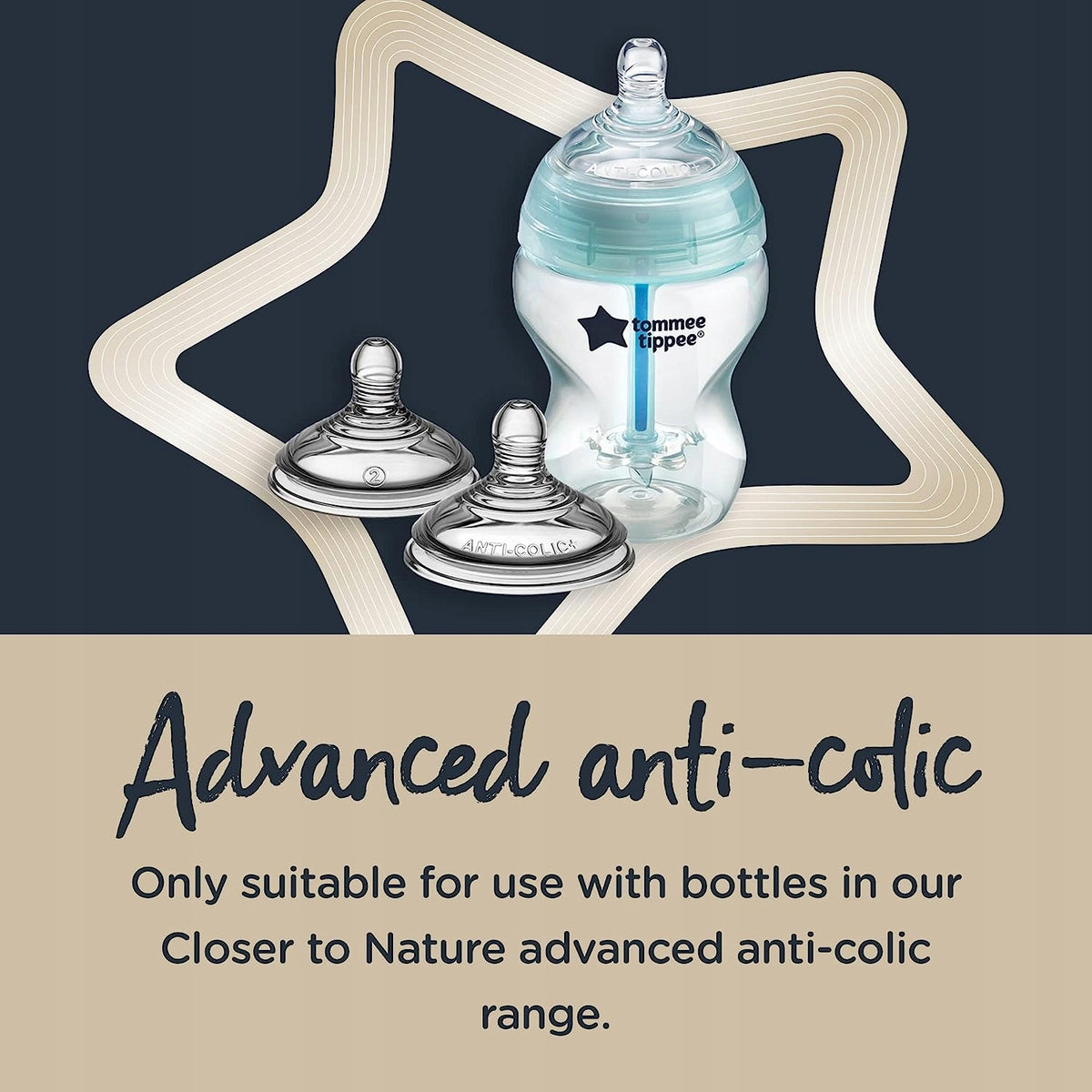 TOMMEE TIPPEE Sauger ADVANCED ANTI-COLIC 3 Monate+ x2