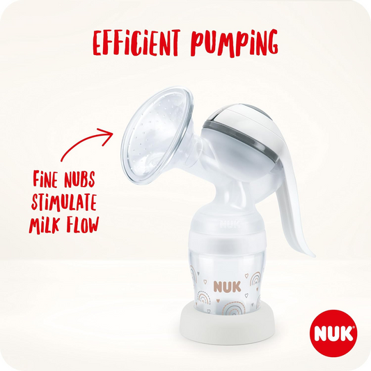 NUK manual breast pump + Perfect Match bottles 150ml x2