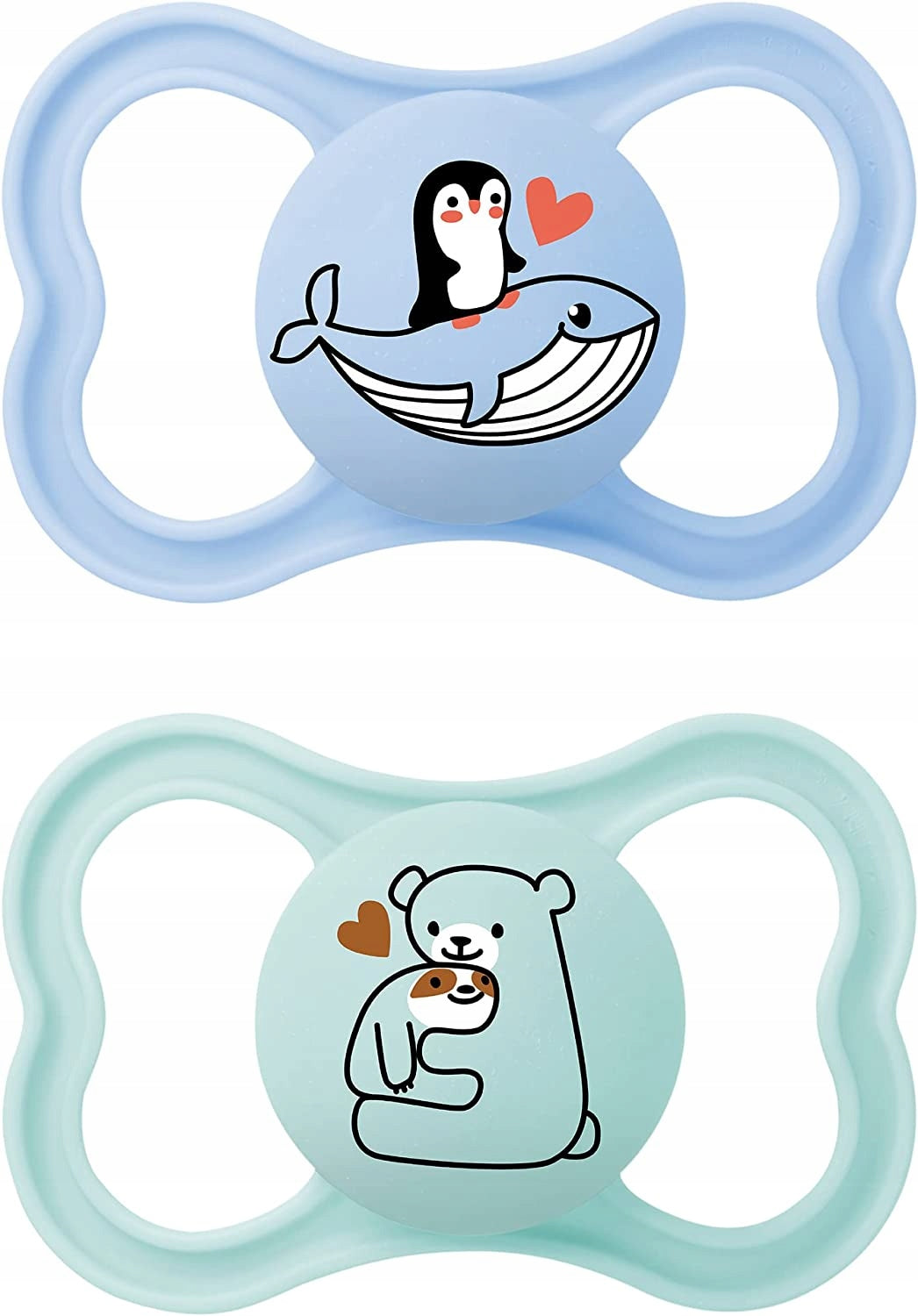MAM SUPREME smoczek silikonowy 6-16 msc, bez BPA i BPS, pastelowy zestaw 2 szt. dla niemowląt