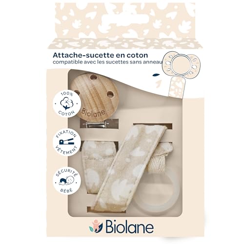 Biolane – zawieszka do smoczka z klipsem w opakowaniu, grafika produktowa