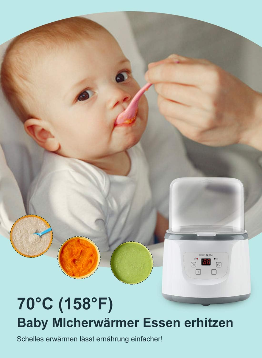 FUTURE FOUNDER aquecedor esterilizador para biberões 6 em 1