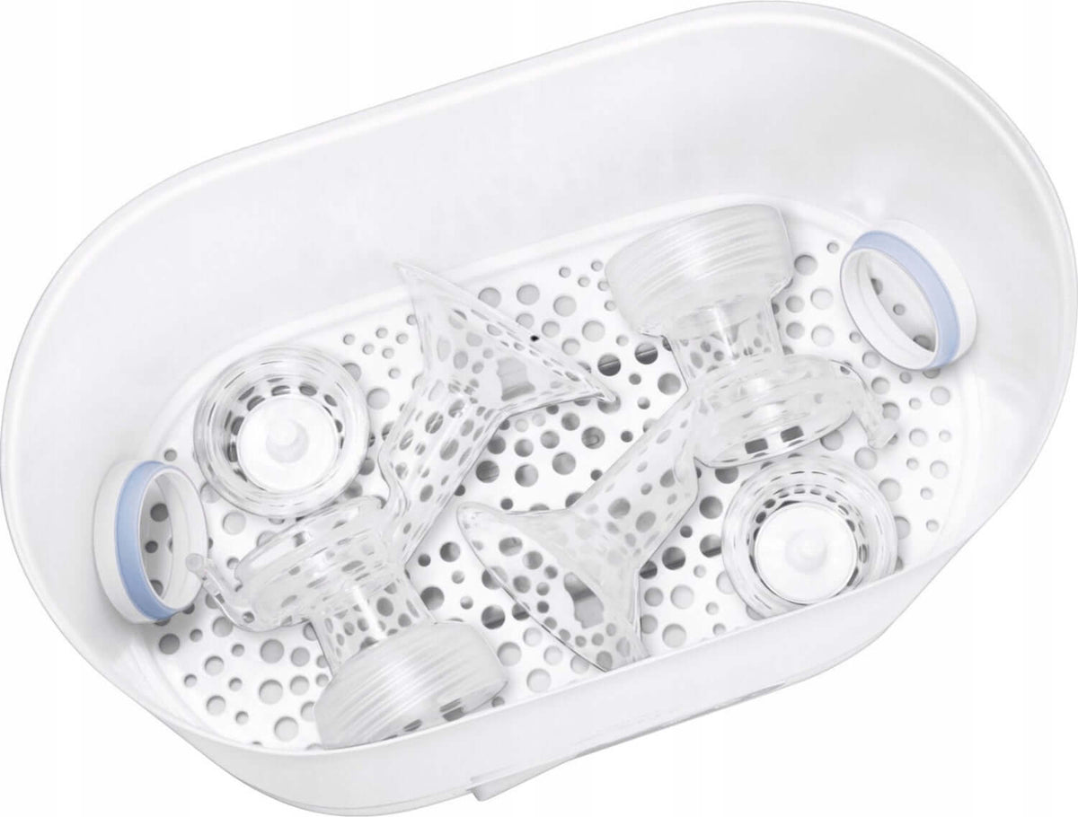 PHILIPS AVENT elektryczny sterylizator parowy 3w1, biało-turkusowy do sterylizacji butelek i smoczków