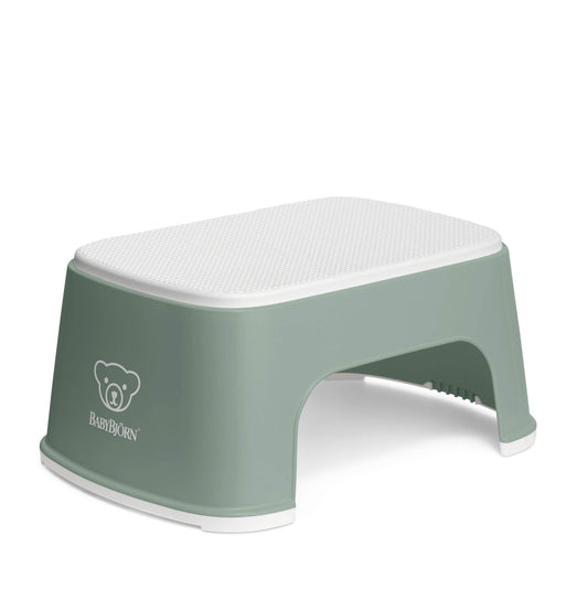 BabyBjörn Step Stool – zielono biały podest dla dziecka