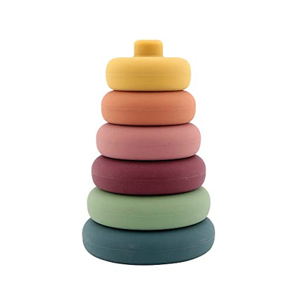 Nuby silikonski zložljivi stolp piramida 6m+ 6-delni