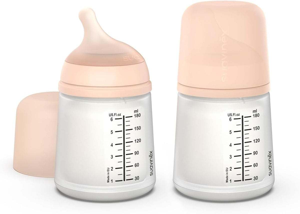 SUAVINEX steklenička ZERO ZERO 180ml x2 Adaptable Flow (A)