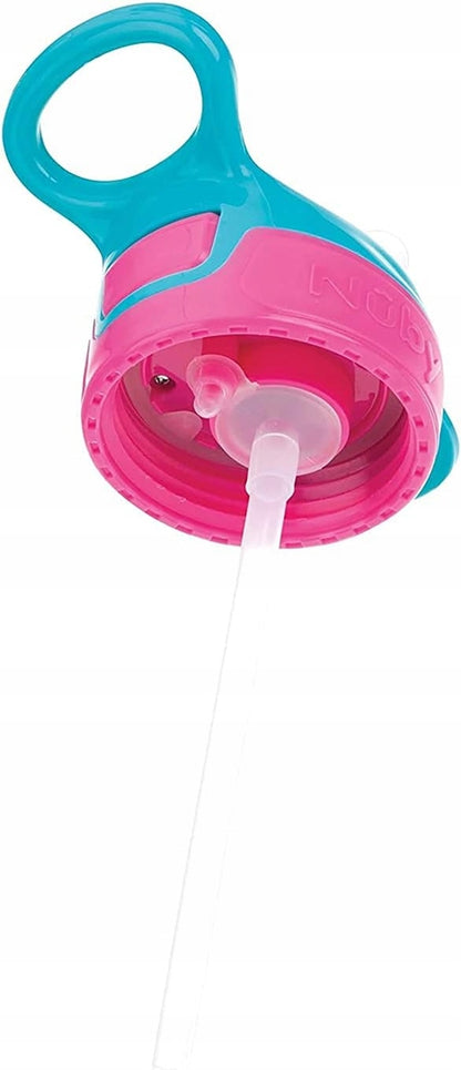 NUBY Flip-it Cup bicchiere antigoccia in tritan con cannuccia e beccuccio 3m+ 360 ml