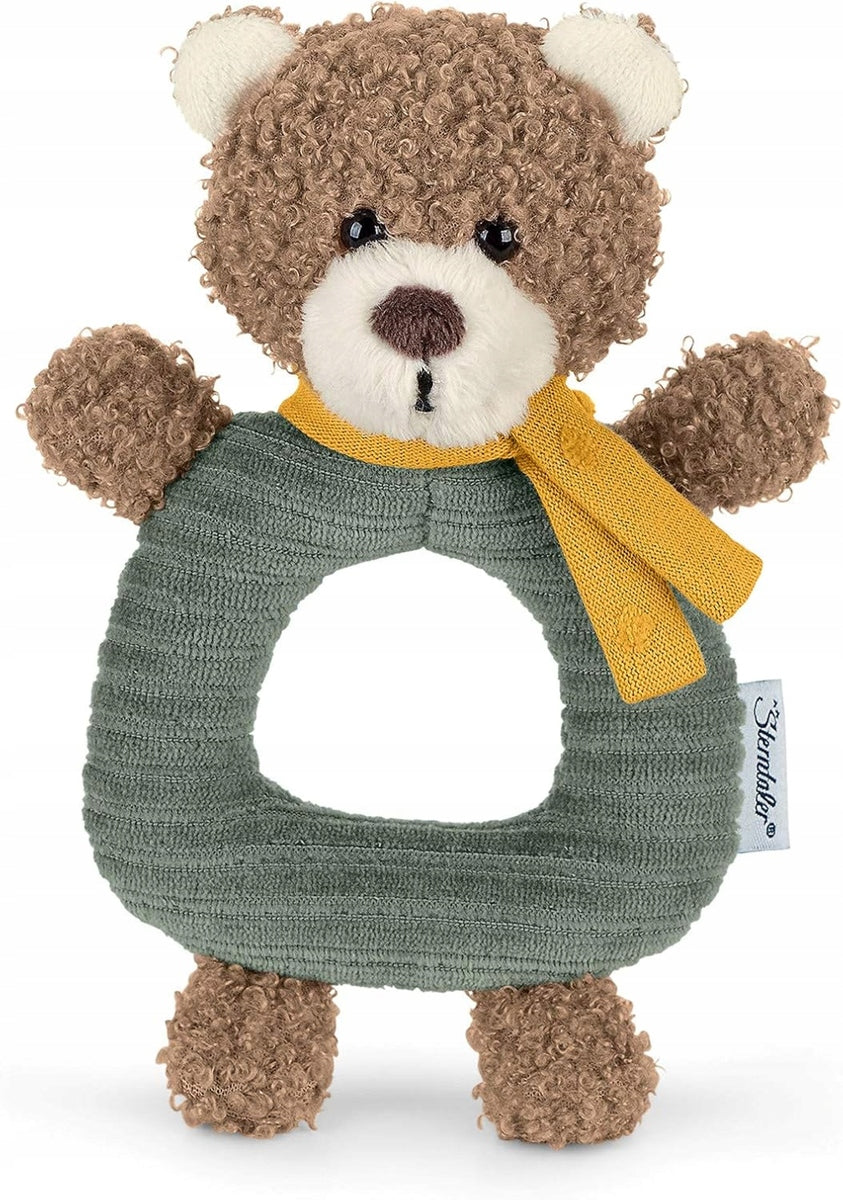 NATTOU chňapadlo na bavlnu s chrastítkem BEN Bear 17 cm