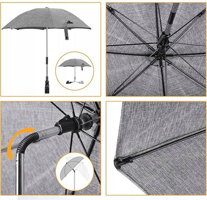 Parasol de protection ZAMBOO pour poussette, diamètre 73 cm, protection UV, imperméable