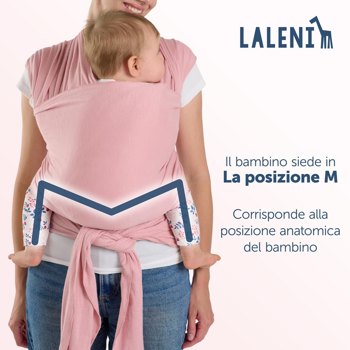 LALENI écharpe de portage élastique pour bébé jusqu'à 15kg