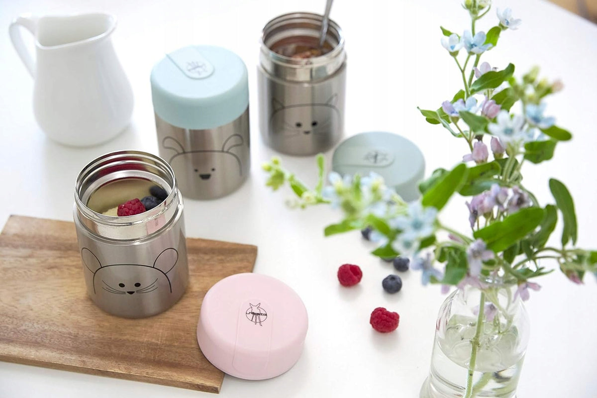 LASSIG Food Jar TERMOS OBIADOWY stal nierdzewna 315 ml różowy termos obiadowy dla dzieci