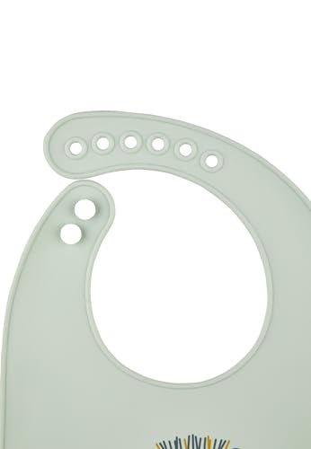 STERNTALER babete infantil em silicone com bolso, Leo, o Leão, ajustável