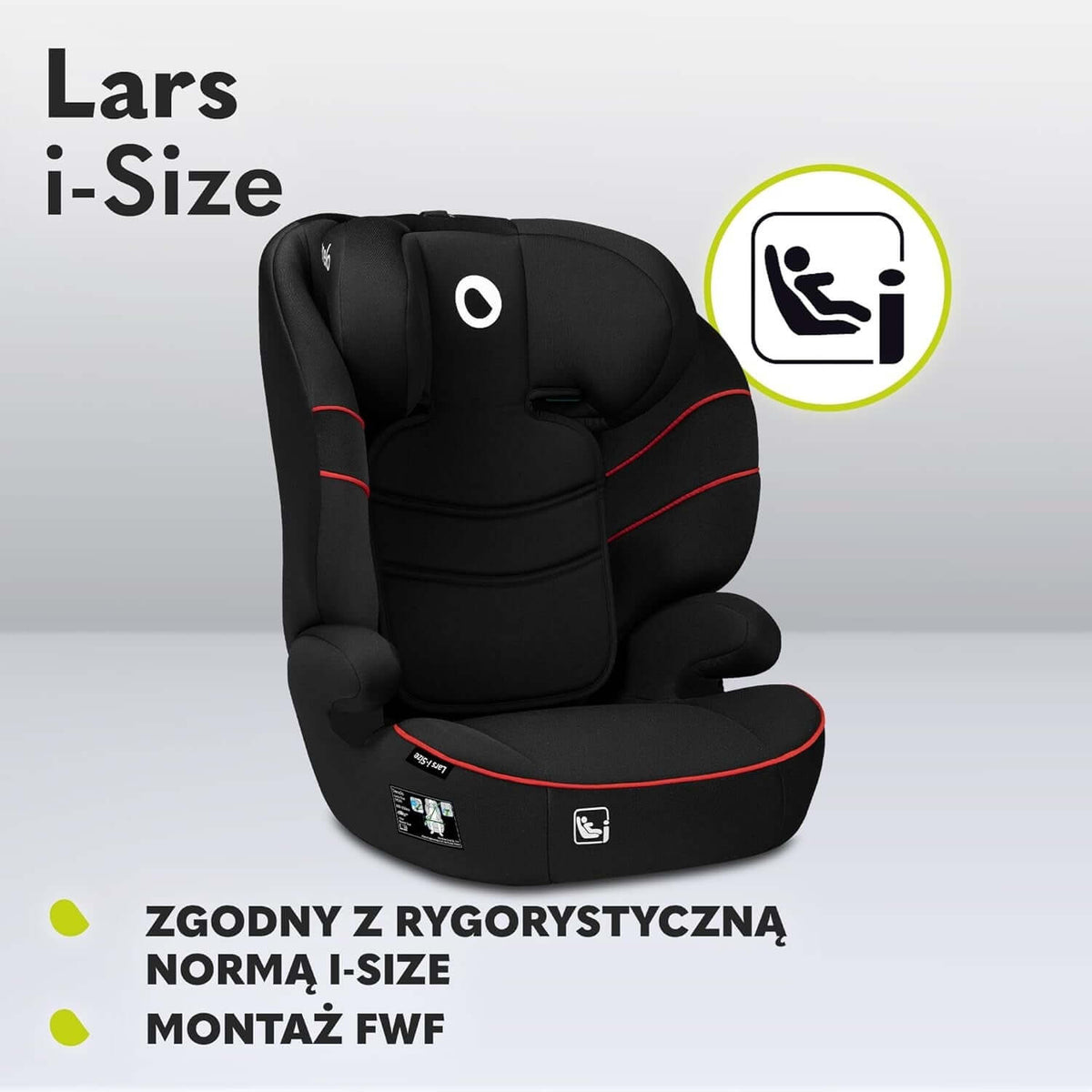 LIONELO Lars i-Size fotelik samochodowy gr.2 i 3 – zdjęcie 3