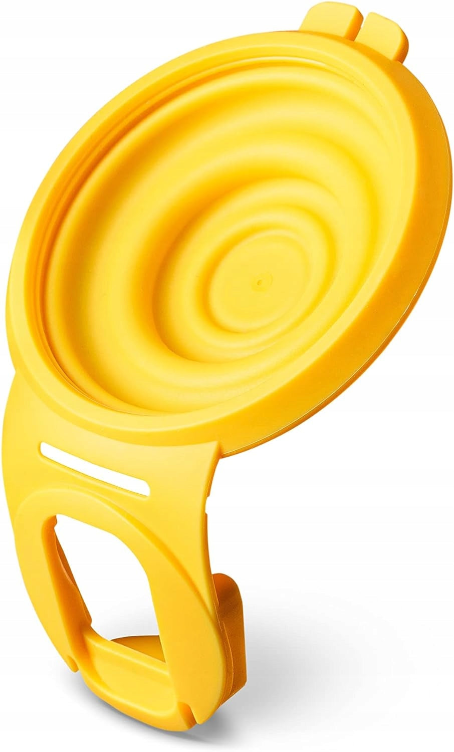 Żółta membrana Medela do laktatora Hands-free, widok elementu z przodu.
