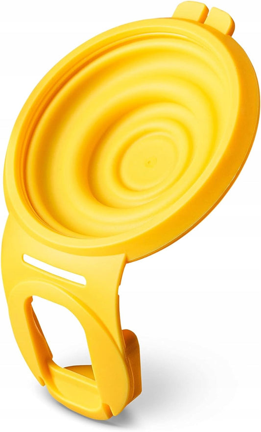 Żółta membrana Medela do laktatora Hands-free, widok elementu z przodu.