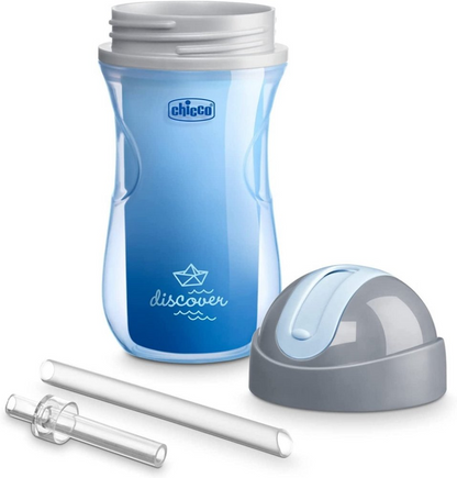 CHICCO Sport Cup cană anti-vărsare cu pai 266 ml 14 m+