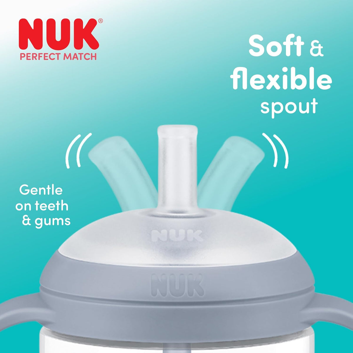 NUK Perfect Match beker met rietje 260 ml 8m+